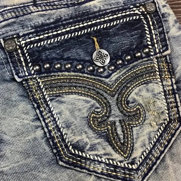 Rock Revival Jacoby Men's Attire Straight Denim Faded Jeans Size 32 NEW